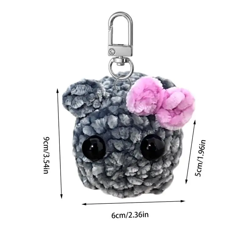 Kawaii Sad Hamster Musical Plush Toy Soft Stuffed Animal Cute Hamster Plush Keychain for Children Kids Christmas Birthday Gift