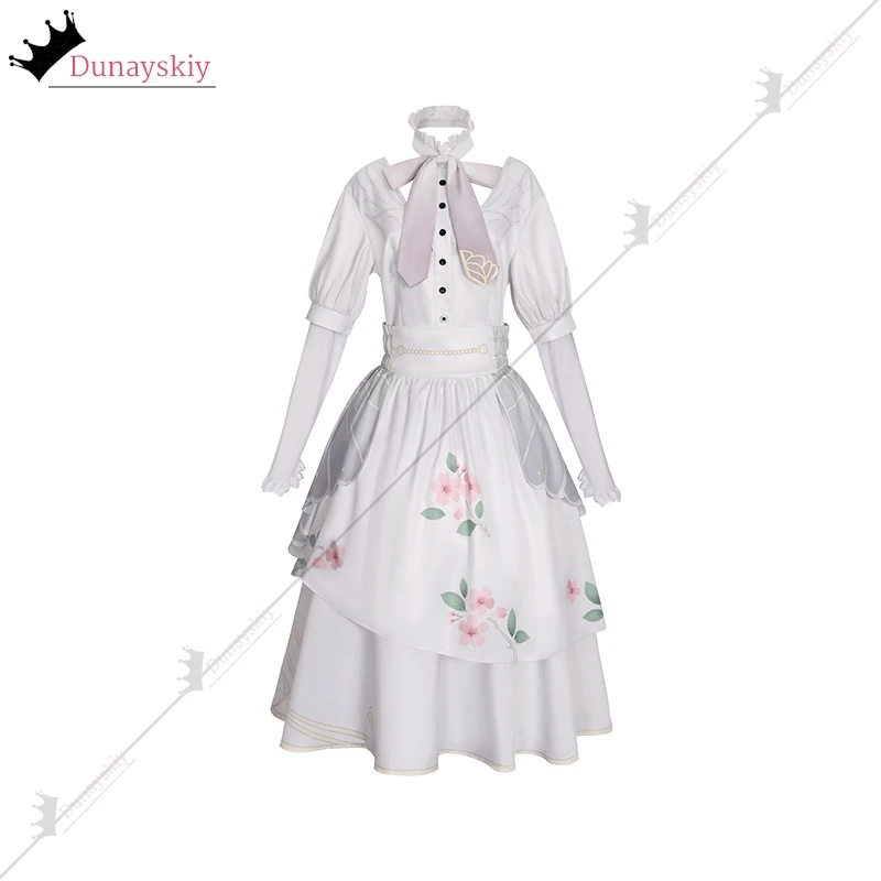 Game Project Sekai PJSK Sister MEIKOO Cosplay Costume Summer Handmade Embroidery White Princess Lolita Dress Anime Wig Prop Suit