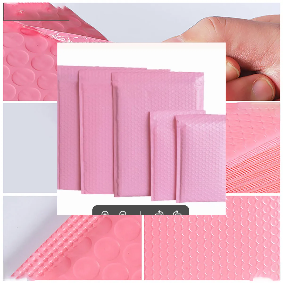 20 ชิ้น Bubble Mailers สีชมพู Poly Bubble Mailer Self Seal เบาะซอง