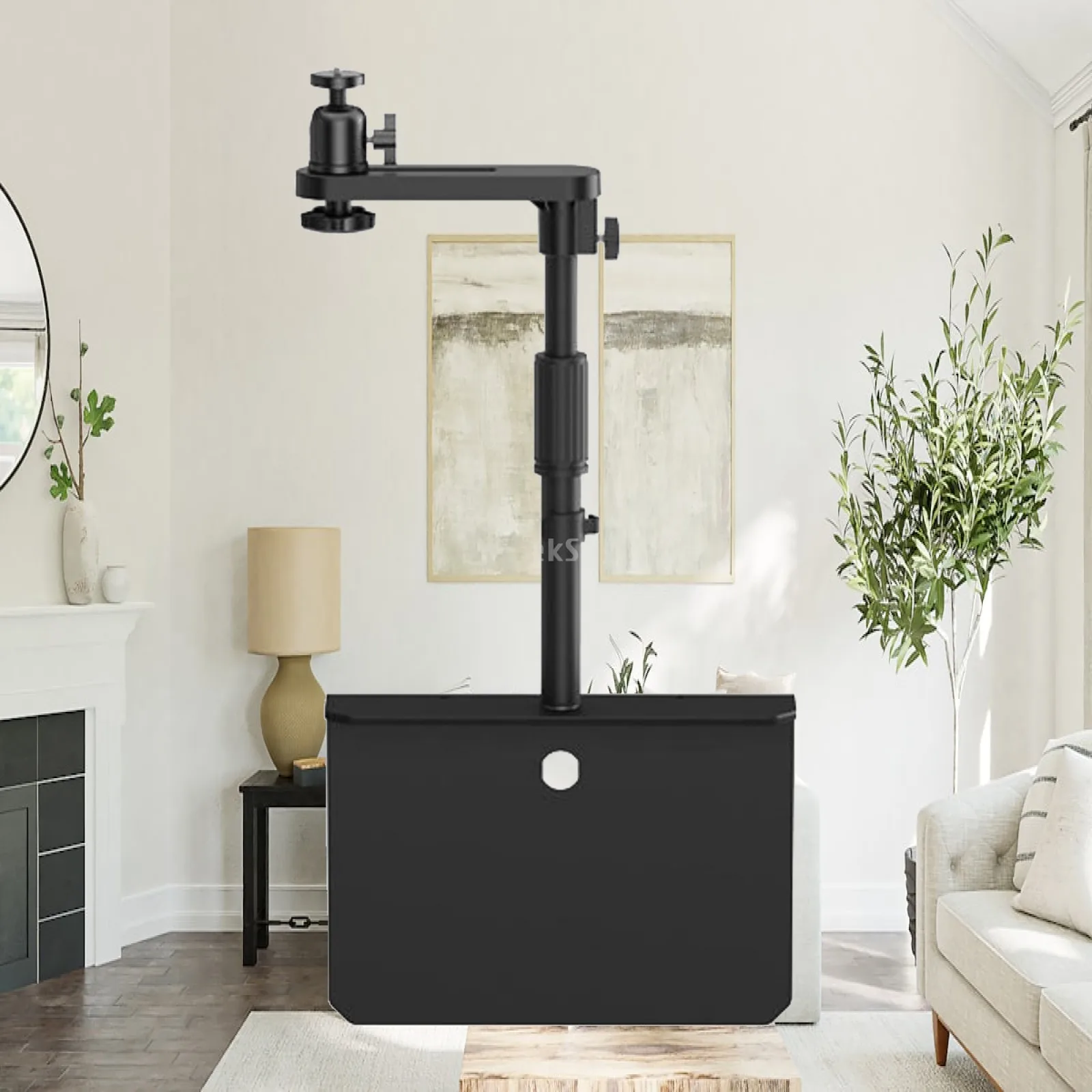 Bedside Projector Stand Holder Support Height Adjustable Versatile Easy to Install Retractable Mounting Base for Home Bedroom