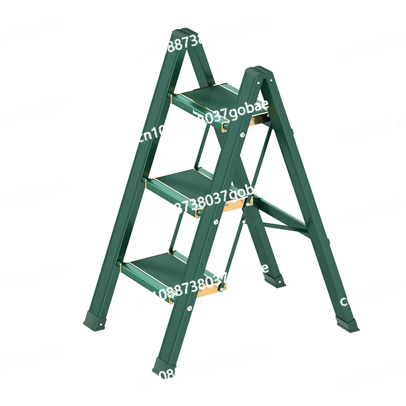 Household Ladder Indoor Multi-Functional Folding Trestle Ladder Aluminum Alloy Three-Step Home