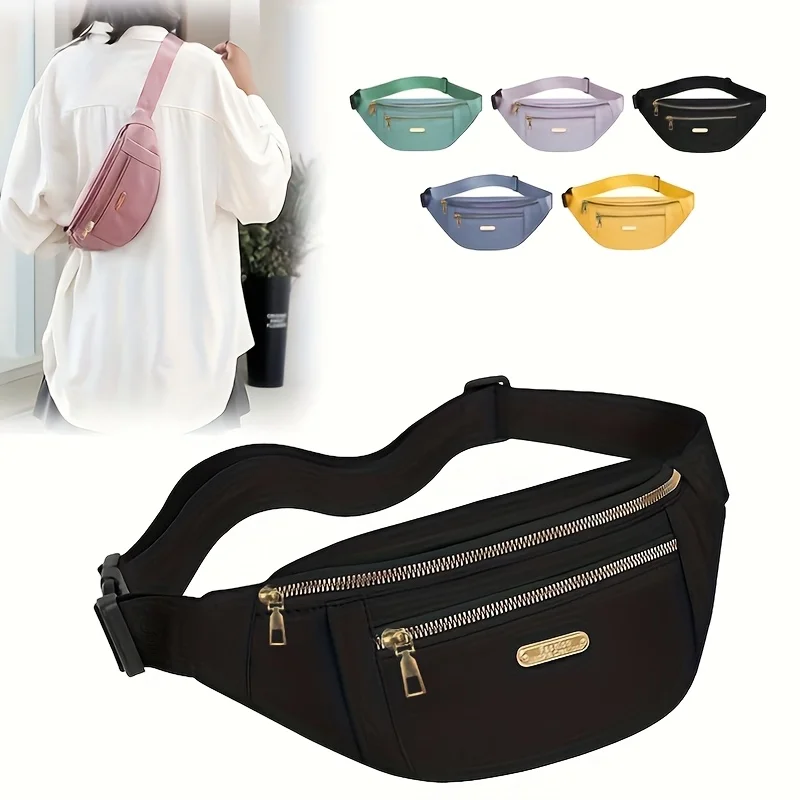 

Men's Crossbody Bag - Unisex Shoulder Crossbody Bag for Men and Women, Korean Style, Multifunctional, New Model, Chest Bag, Outdoor Casual Fashion Waist Bag [Zipper Direction Random]