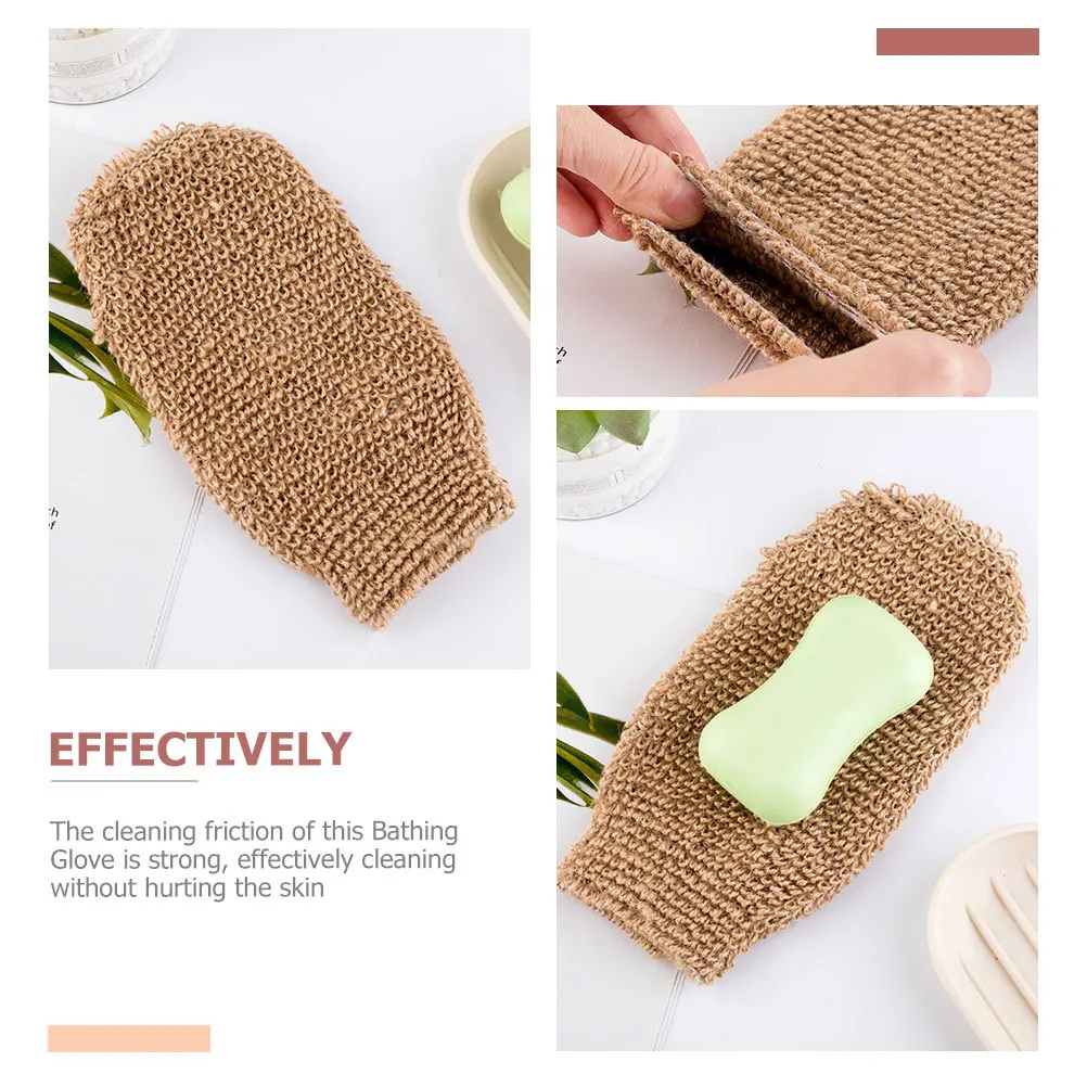 

4Pcs Exfoliating Shower Mitts Soft Yet Firm Scrubbing Glove for Body Bathing Dead Skin Removal Portable Spa Grade Cleanser