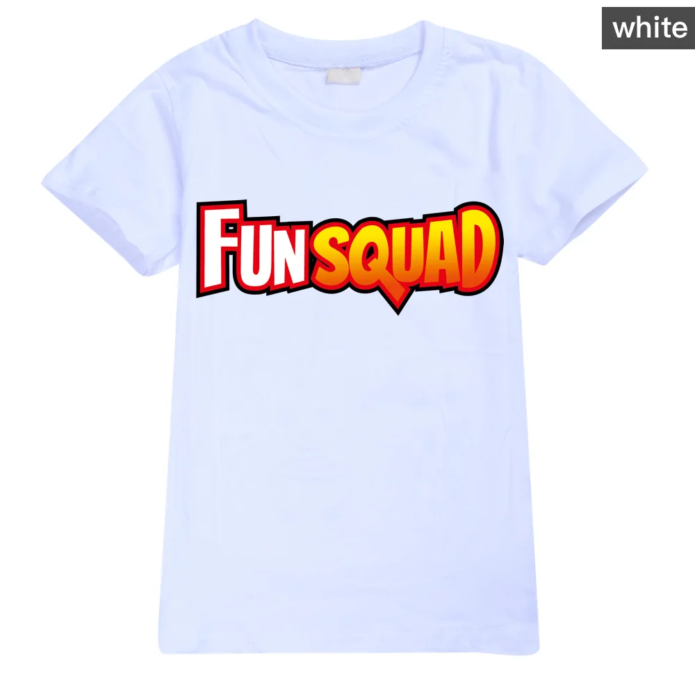 Summer Kids Clothes Fun Squad Gaming Pullover Boy Girl Anime T Shirt Print Cartoon Casual Cosplay Children Short-sleeved T-shirt