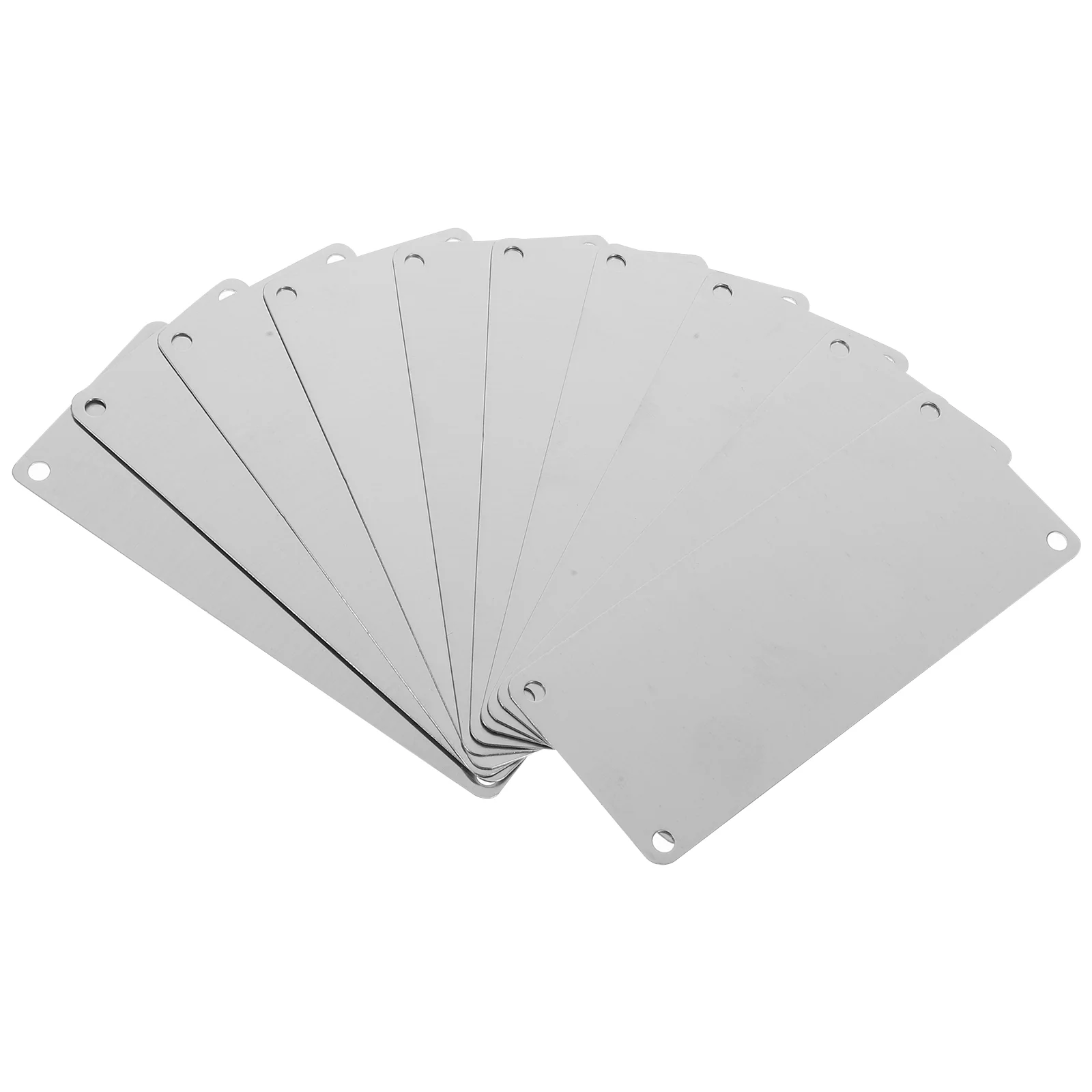 10Pcs 빈 스테인레스 스틸 금속 사인 사용자 정의 조각 플레이트 Diy 명찰 다기능 태그 도어 라벨 호텔 방 번호