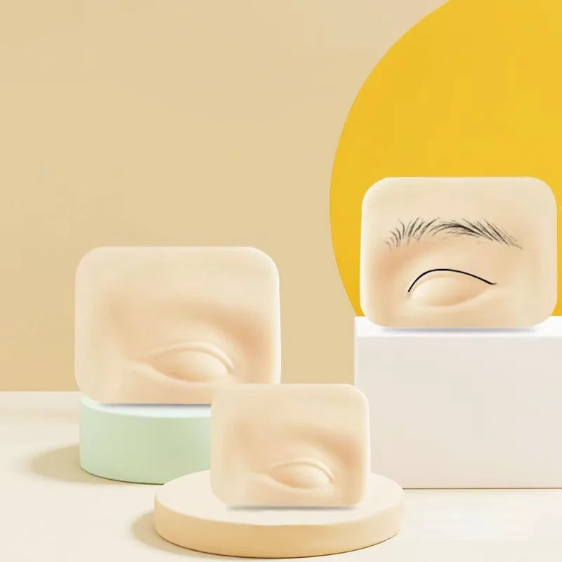 

1pair Silicone EyE Mold Tattoo Practice Fake False Skin Permanent Eyebrow Makeup Template Microblading Training PMU Accessories