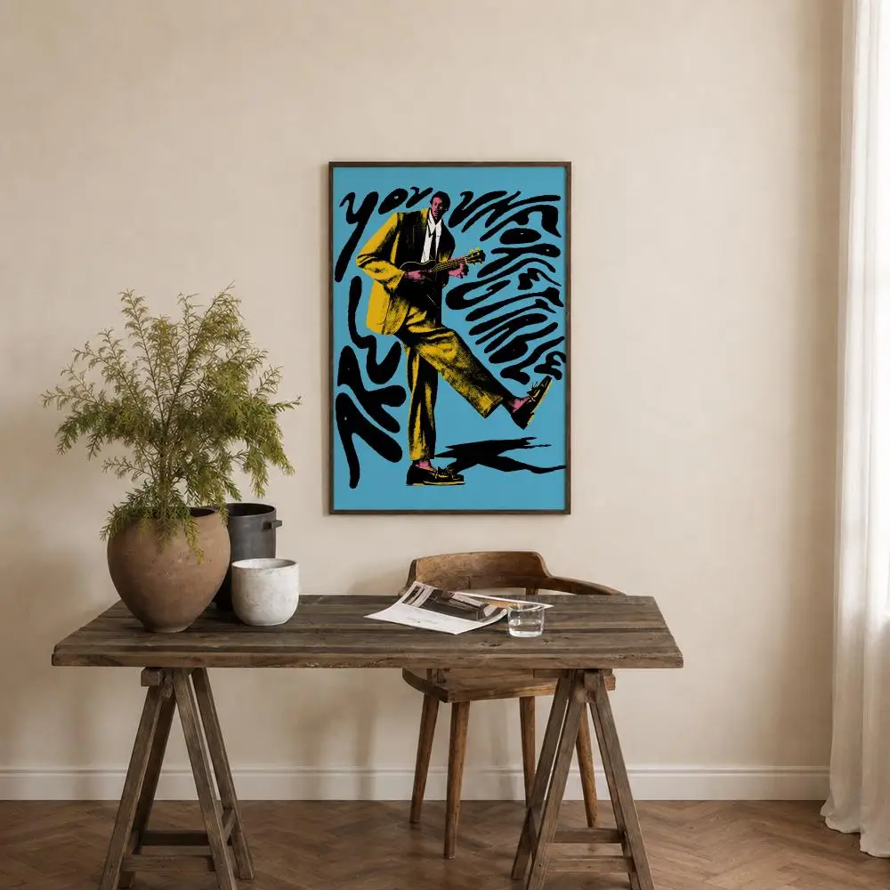 Musician Miles Davis Poster Self‑Adhesive Waterproof PP Poster Coffee House Bar Wall Art Sticker Room Home Decor