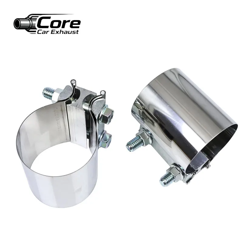 

1pc 51/57/63/70/76mm Car Accessories Stainless steel Universal exhaust pipe connection hoop Strong steel pipe clamp