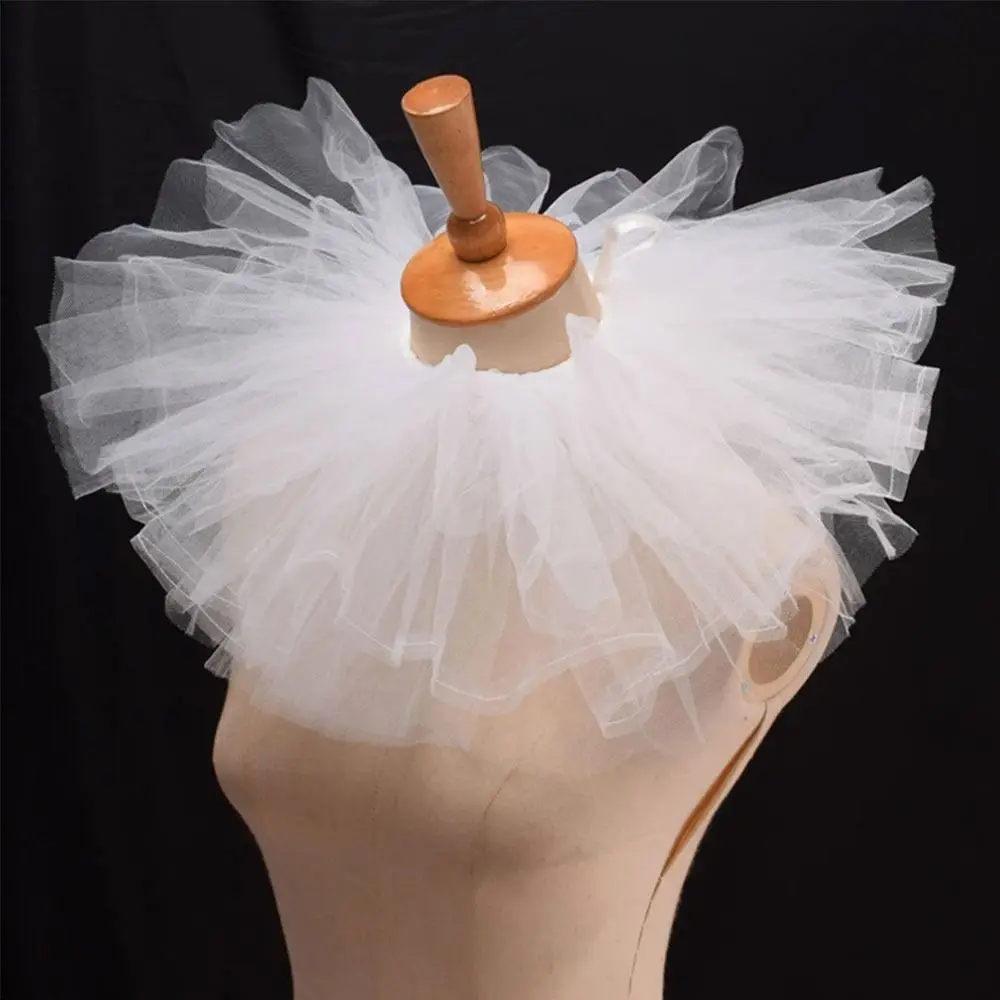 Модный викторианский искусственный воротник с рюшами и кружевом, классический воротник на шею, винтажная съемная одежда, аксессуары для сцены