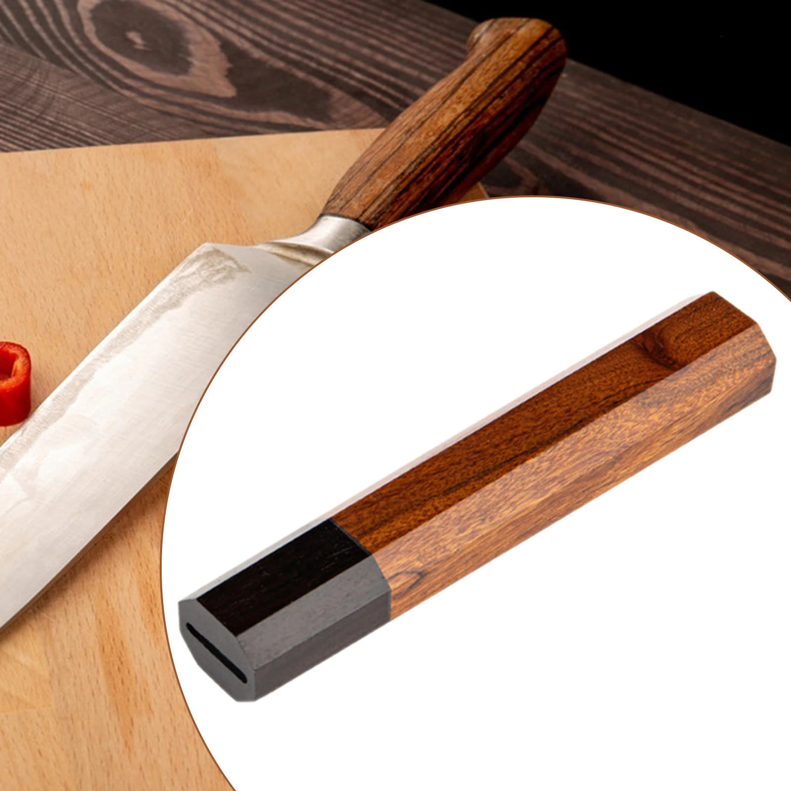 Japanese Kitchen Knife Replacement Handle Professional Accessories Kitchen Knife Enthusiasts Gift Wooden Sashimi Knife Handle