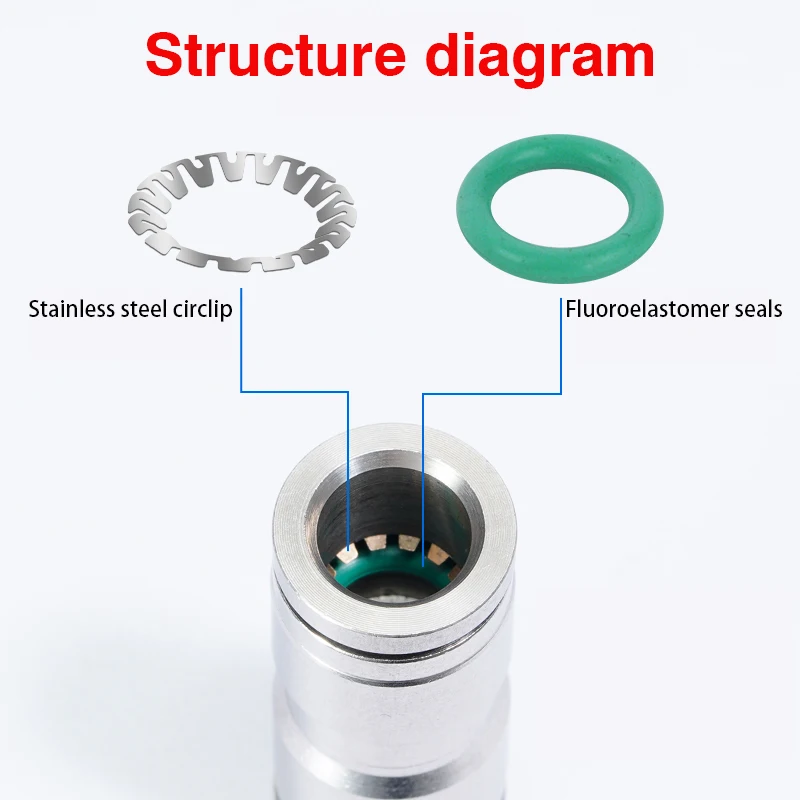 304 stainless steel straight-through quick connector PU4-6-8-10-12 pneumatic variable diameter gas pipe quick plug PG