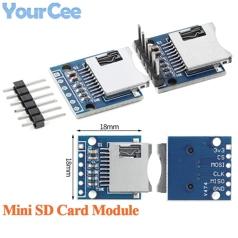 10pcs/1pc Mini SD Card Module Micro SD Card Adapter Plate Conversion Board Onboard MINI SD Card Interface