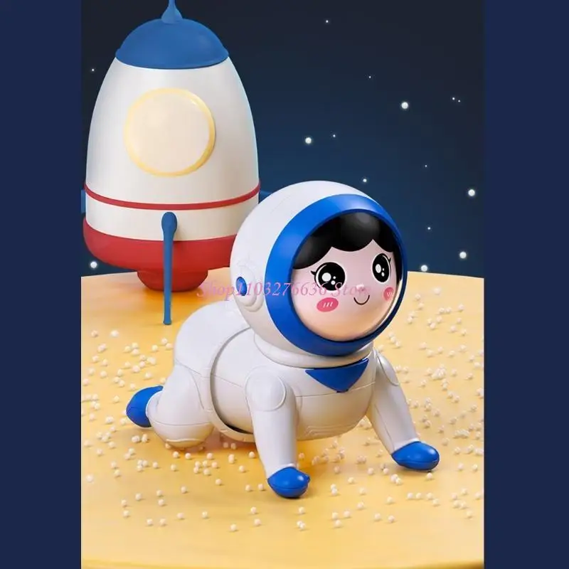 R6FD ไฟฟ้าคลานของเล่นเด็กเดินดนตรีตุ๊กตาทารกของเล่นเด็กวัยหัดเดินของขวัญวันเกิด