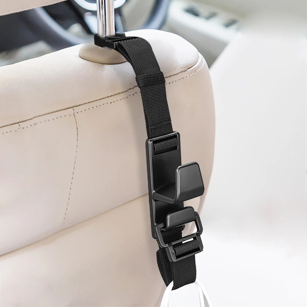 Adjustable Grocery Bag Hanger Holder Universal 1 Pcs Auto Fastener Clip Car Seat Back Hooks Car Headrest Hanger Car-styling