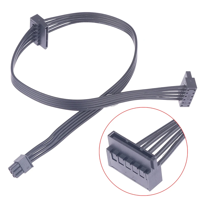 1Pc Mini 6 Pin to 2 SATA Hard Drive Cable SSD Power Supply Cord Optical Drive for Del-l Motherboard Interface