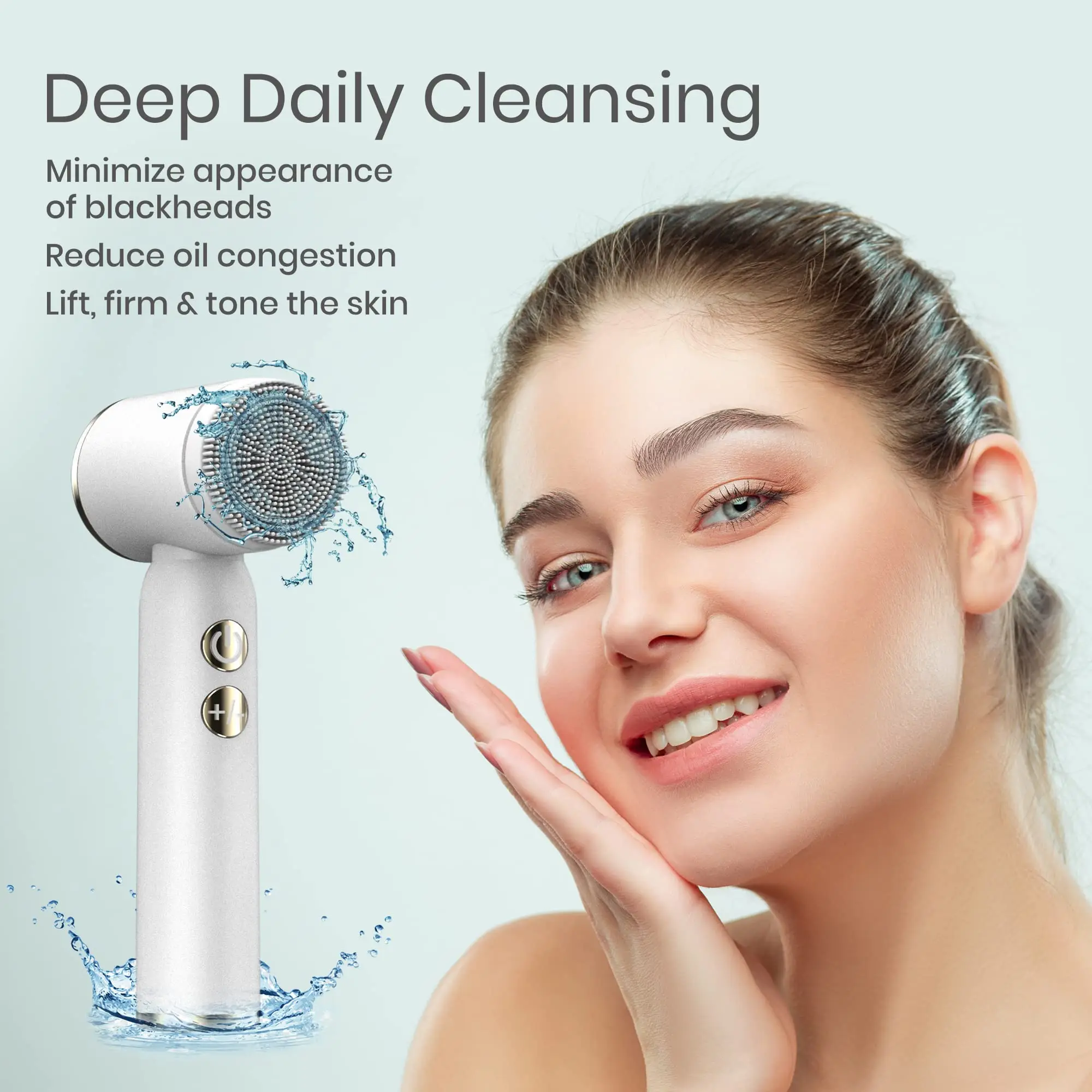 6 in 1 ไฟฟ้า LED ชุดแปรงทําความสะอาดผิวหน้า,ชาร์จแบบพกพา Deep Pore CLEANER Blackhead Remover Skin Beauty Care