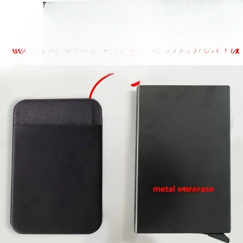 스마트 신용카드 홀더 지갑 메탈 미니멀리스트 남성 지갑 블랙 남성용 지갑 돈 가방 카르테이라 마스쿨리나