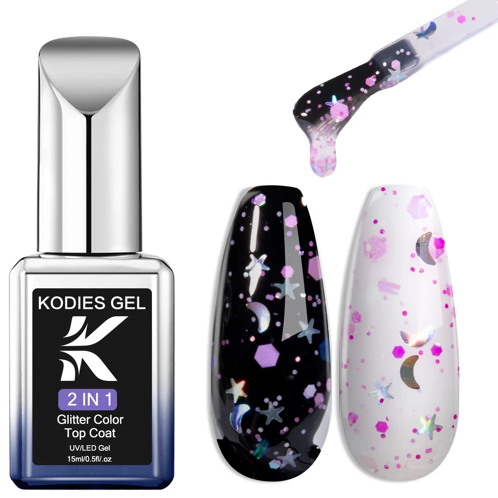جل جل طلاء الأظافر شبه دائم بالأشعة فوق البنفسجية بقيادة الولايات المتحدة ، النجوم ، القمر ، المعطف العلوي ، لمعان ، مزيج قزحي الألوان ، الوردي ، النهاية ، نيلارت ، 2 في 1 #6