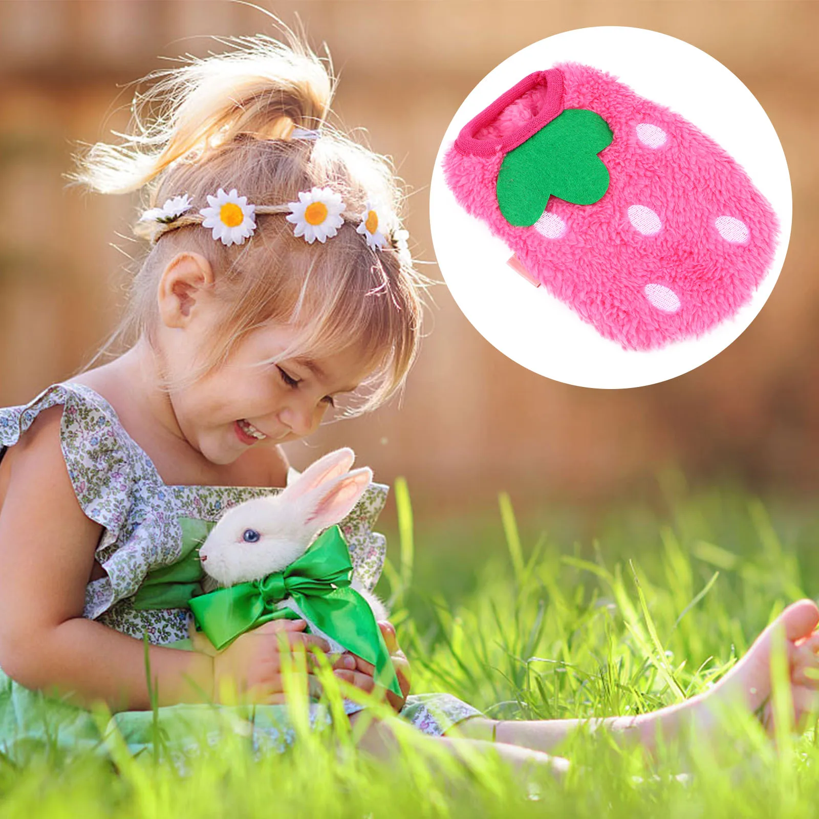 

Adorable Guinea Pig Clothes Warm Bunny Vest Hoodie Small Dog Costume Cozy Coral Fleece Easy Wear For Rabbits Squirrels Rats