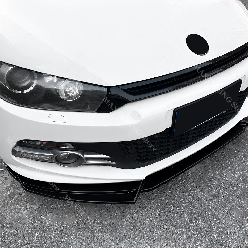 

Front Bumper Lip Spoiler For Volkswagen Scirocco MK3 R-line GTS 2008-2014 Splitter Diffuser Shiny Black Car Extra Bodykit Tuning