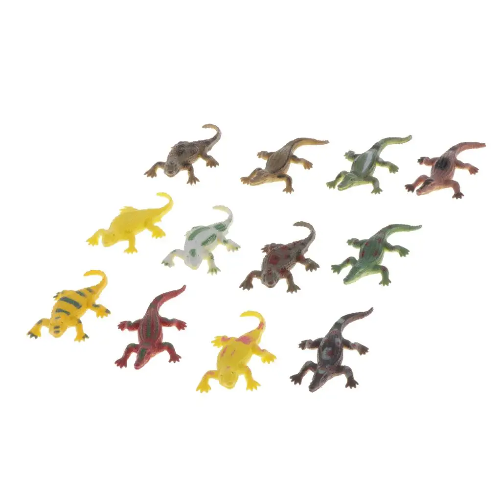 2-6pack Plastic Insect Animal Model Figures Simulation Toys Crocodile