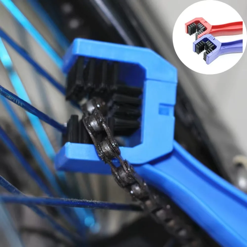 Plastic Motorcycle & Bicycle Chain Cleaning Brush Gear Cleaner Outdoor Scrubber Maintenance Tool Moto Accessories