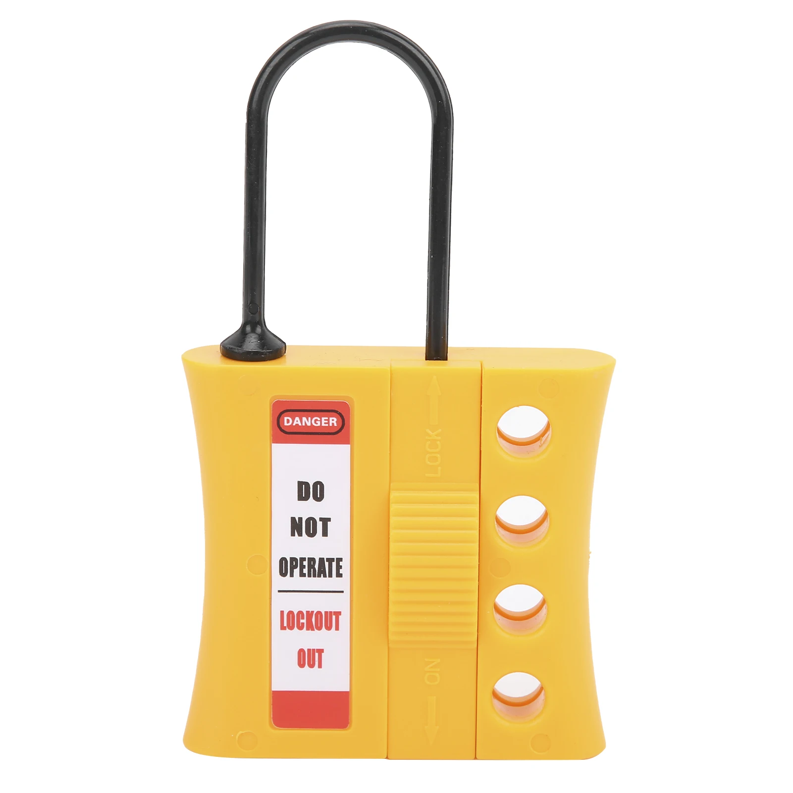 10Pcs 3mm Lockout Tagout Lock 4‑Hole Insulated Electrical Padlock Anti‑Skid Energy Isolation Padlock Engineering Safety Tools