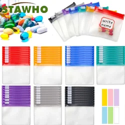 7/28Pcs Pill Pouch Set,7 Mini Zip Pill Organizers,Large Reusable Travel Pill Container,Color-Coded Medicine Bags,Organize Pills