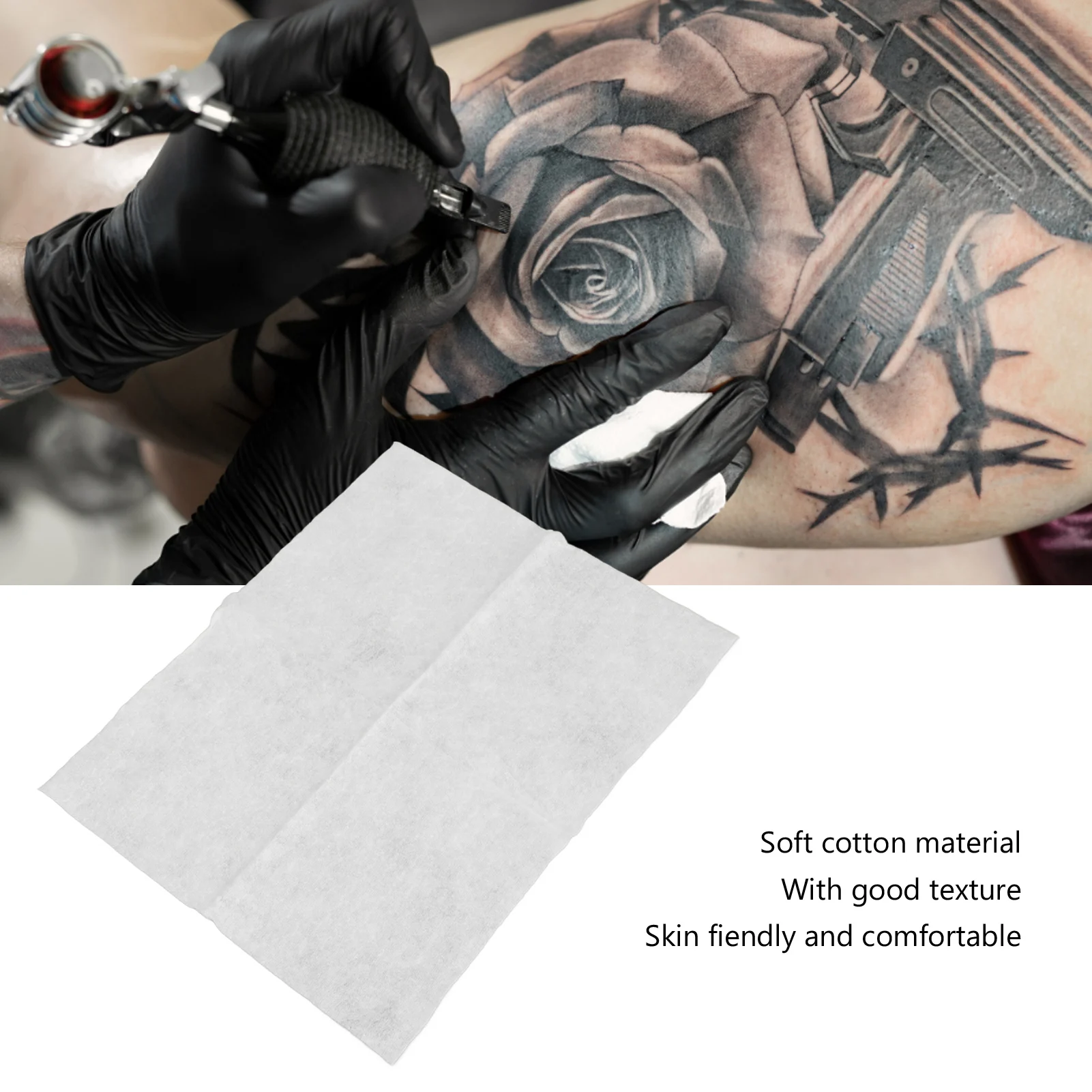 Tattoo Wipe Paper Disposable Strong Water Absorption Tattoo Skin Cleansing Towel Tissue Disposable Tattoo Wipe Paper