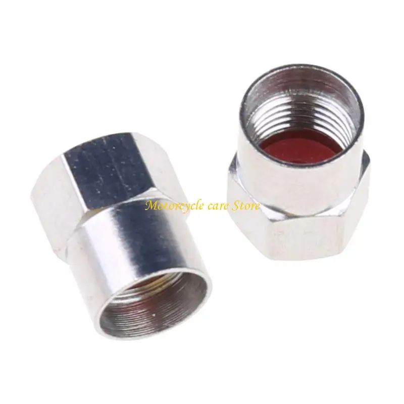 U75F 2Pcs/Set Chrome Car Auto TPMS for Valve Stem Cap N2 Nitrogen Tire Insert Cover