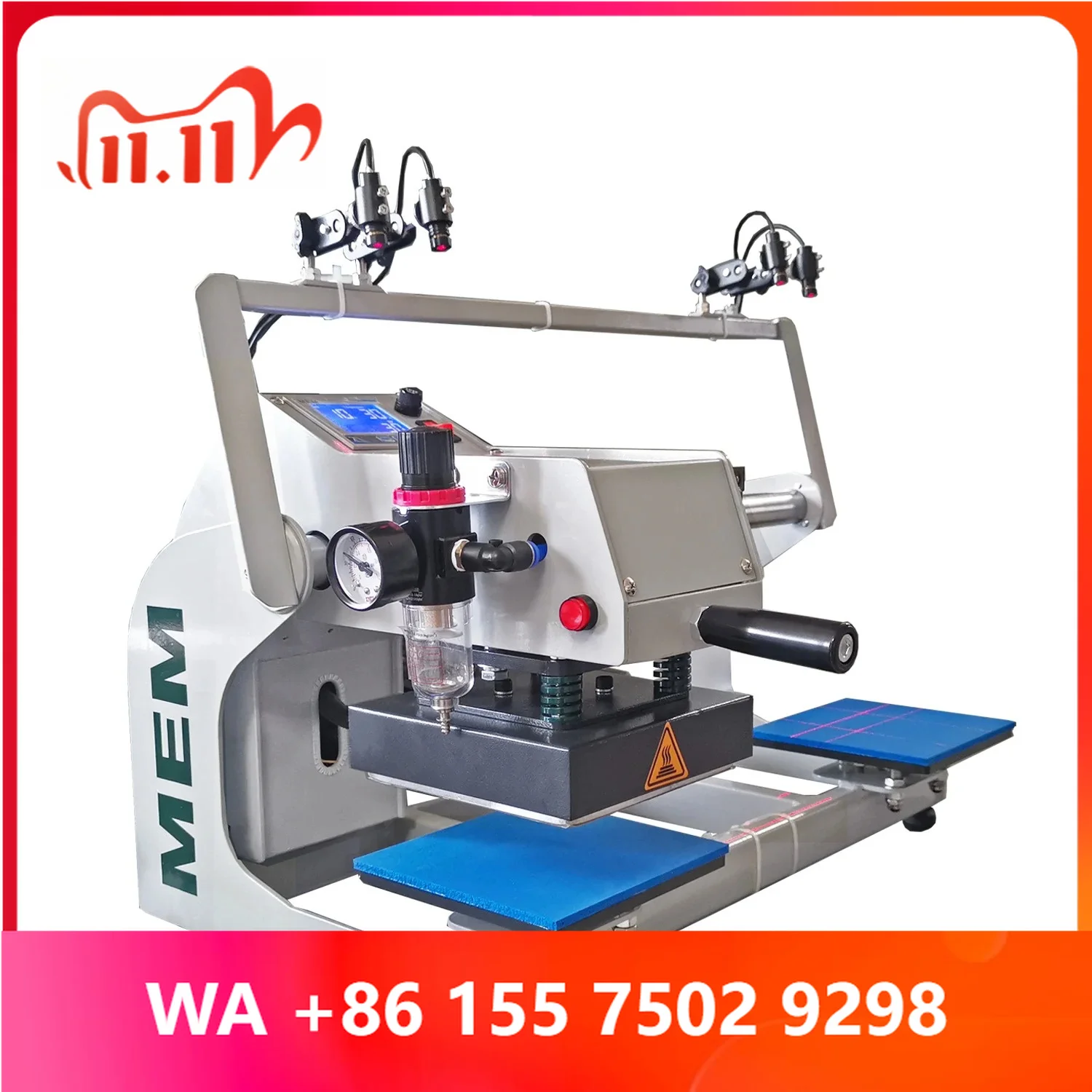 RoHS MEM 15*15 cm Heat Press hine Lel Pres Sublimation Heat Transfer hine