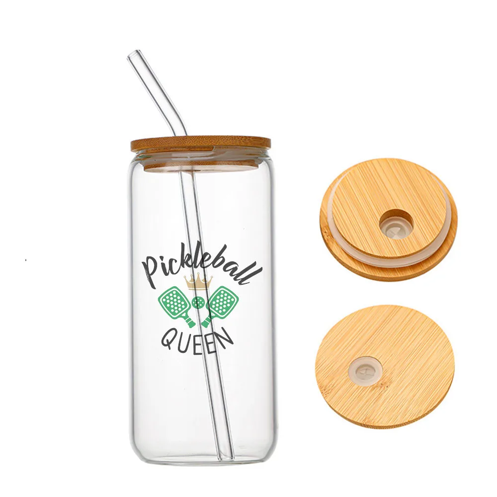 

Pickleball Queen For Pickleball Lovers Glass For Heat Resistant High Drinking Cup With Straws Lids 16 oz
