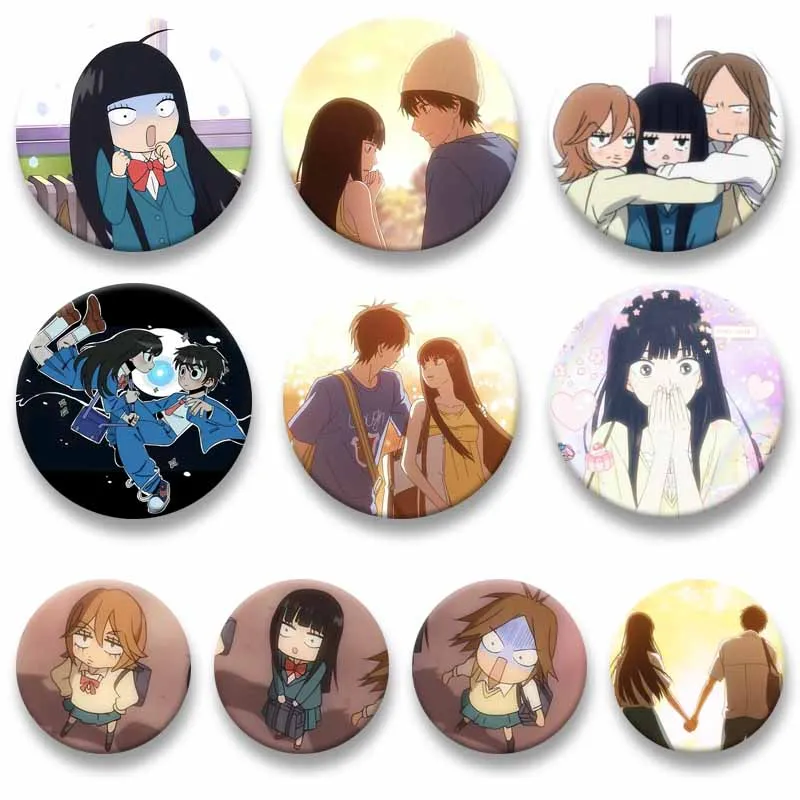 Cute Love Anime From Me To You Button Pins Sawako Kuronuma Shota Kazehaya Cartoon Badges Cosplay