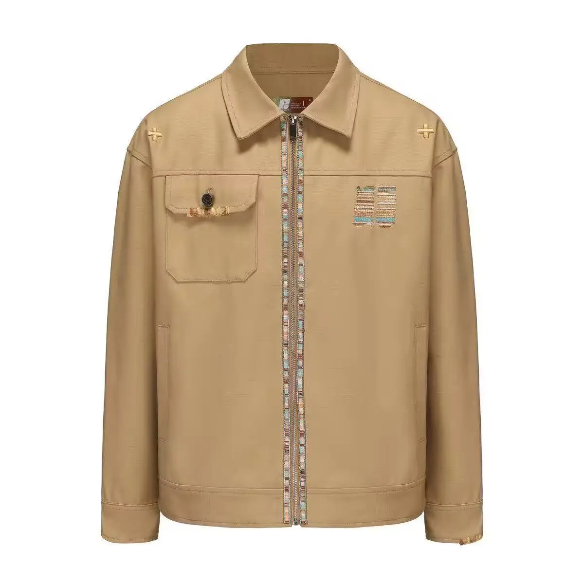 

Весенне-осеннее свободное мужское пальто Jaet в стиле хип-хоп Sle High Street Trend Harajuku, корейская версия, повседневное пальто-стойка, длинное све