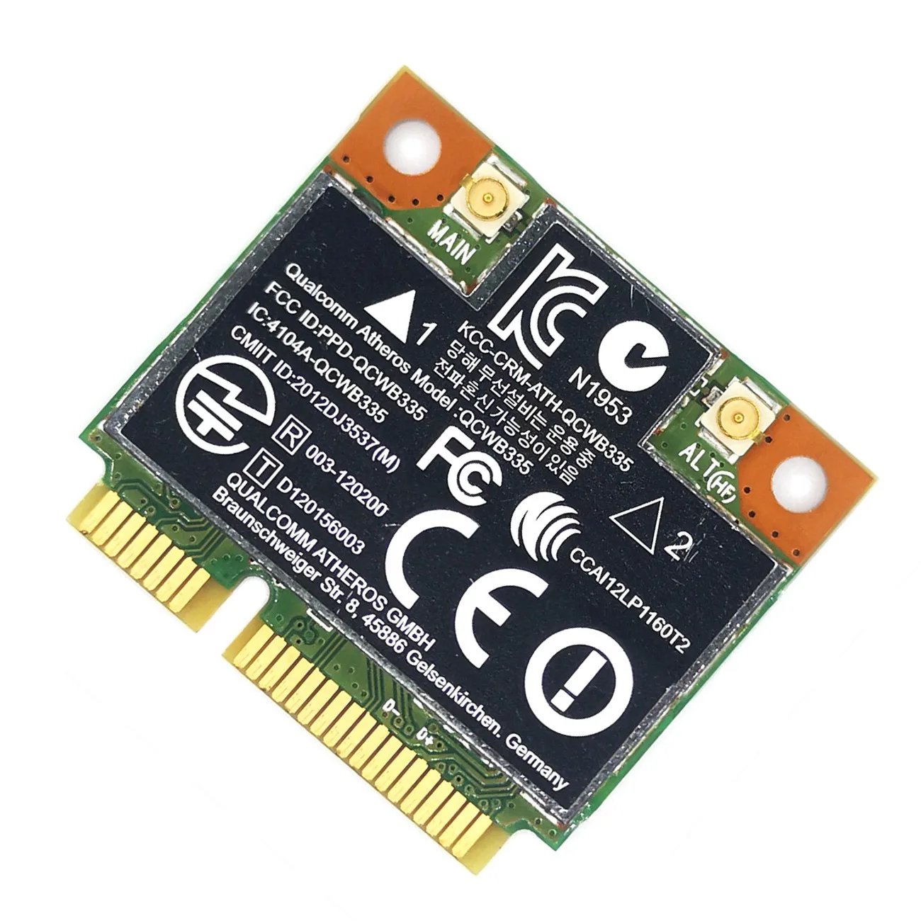 Wi-Fi-карта T88C AR9565 QCWB335 Mini PCIE Bluetooth 4,0 150 Мбит/с 2,4G для системы XP Win7 Win8 Linux