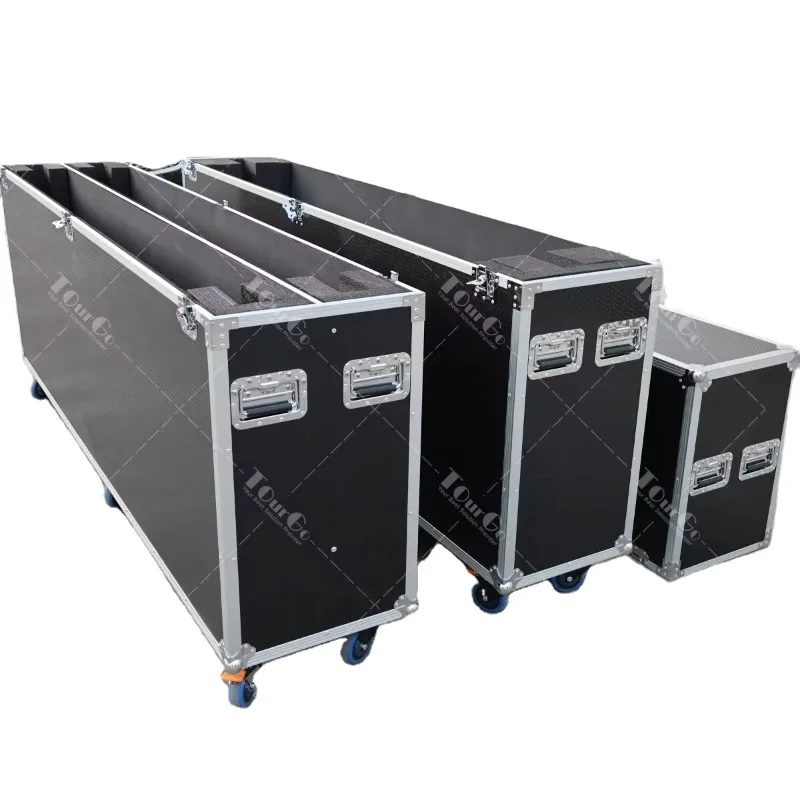 Universal 98Inch Single or 2in1 LCD/LED/Plasma TV Flight Case With Wheels