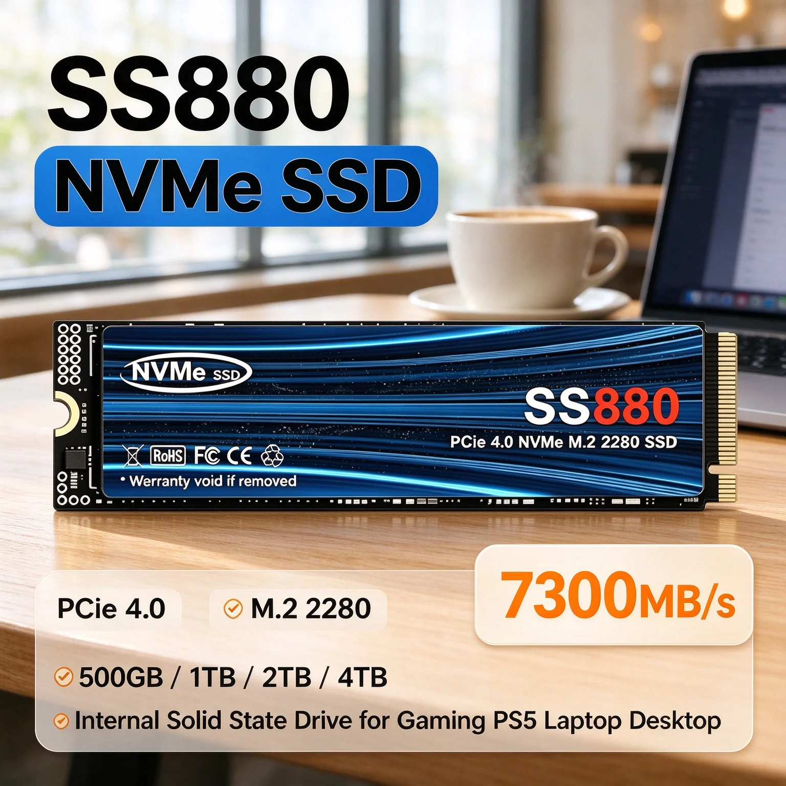 M.2 Nvme 4Tb Pcie 4.0 Ssd - SS880 Reliable Stable Built to Last