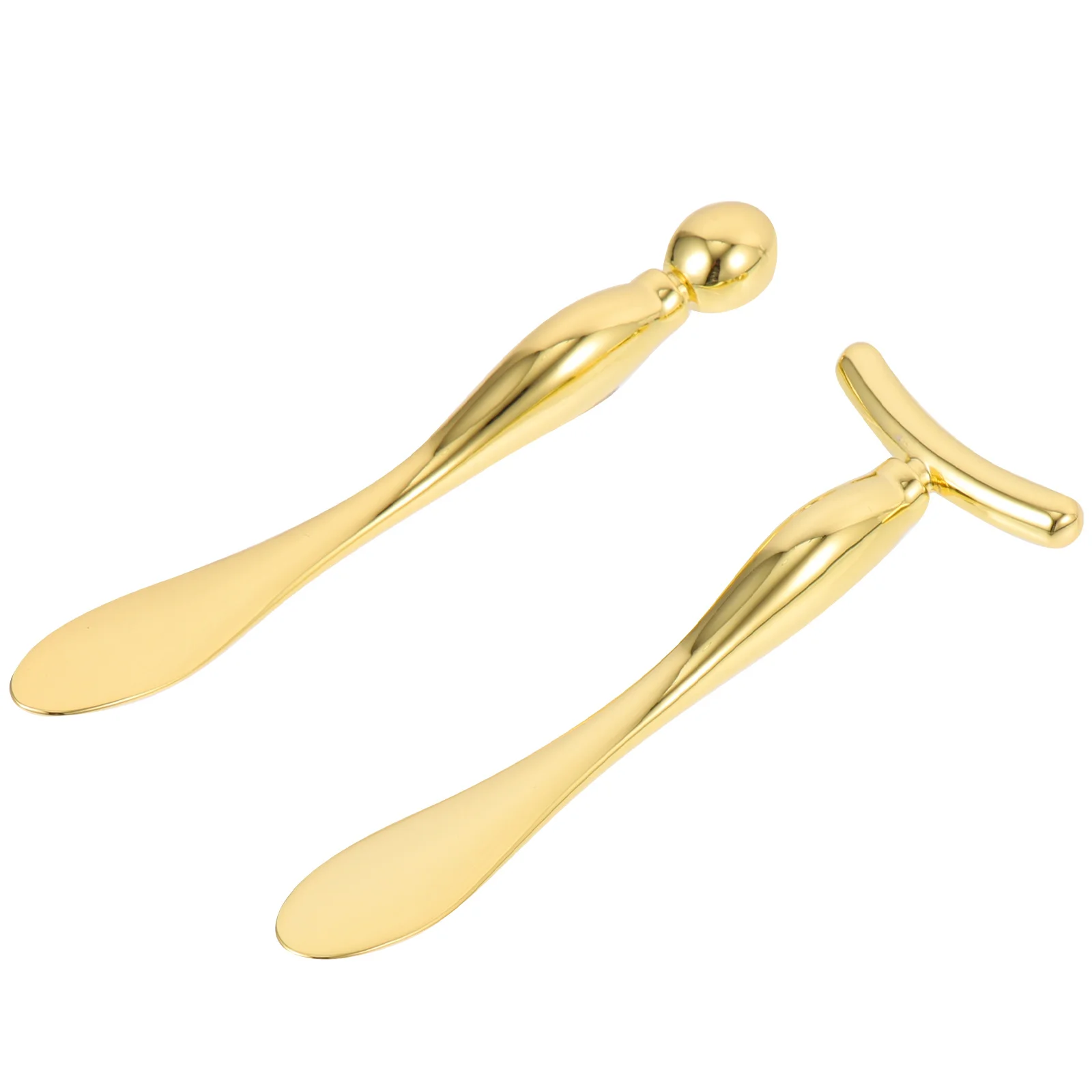2pcs T Shape Cream Stick Set Eye Massager Roller Tool For Eye Care Facial Sculpting Anti Puff Beauty Spoon Cream Applicator