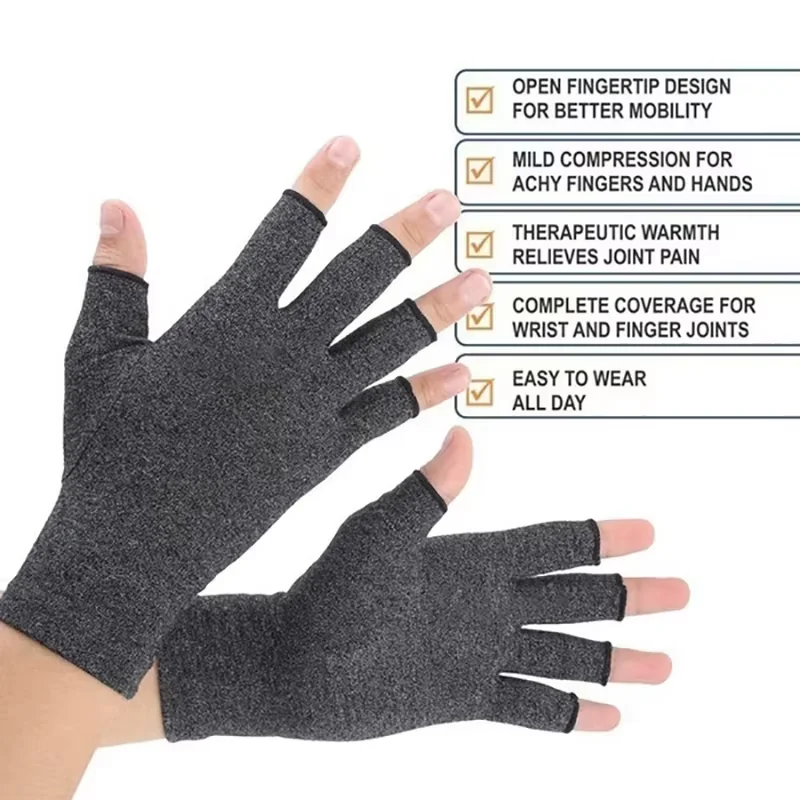 1 Pair Compression Arthritis Gloves Wrist Support Practical Stimulating Circulation Gloves Daily Activity Health Care Accessory