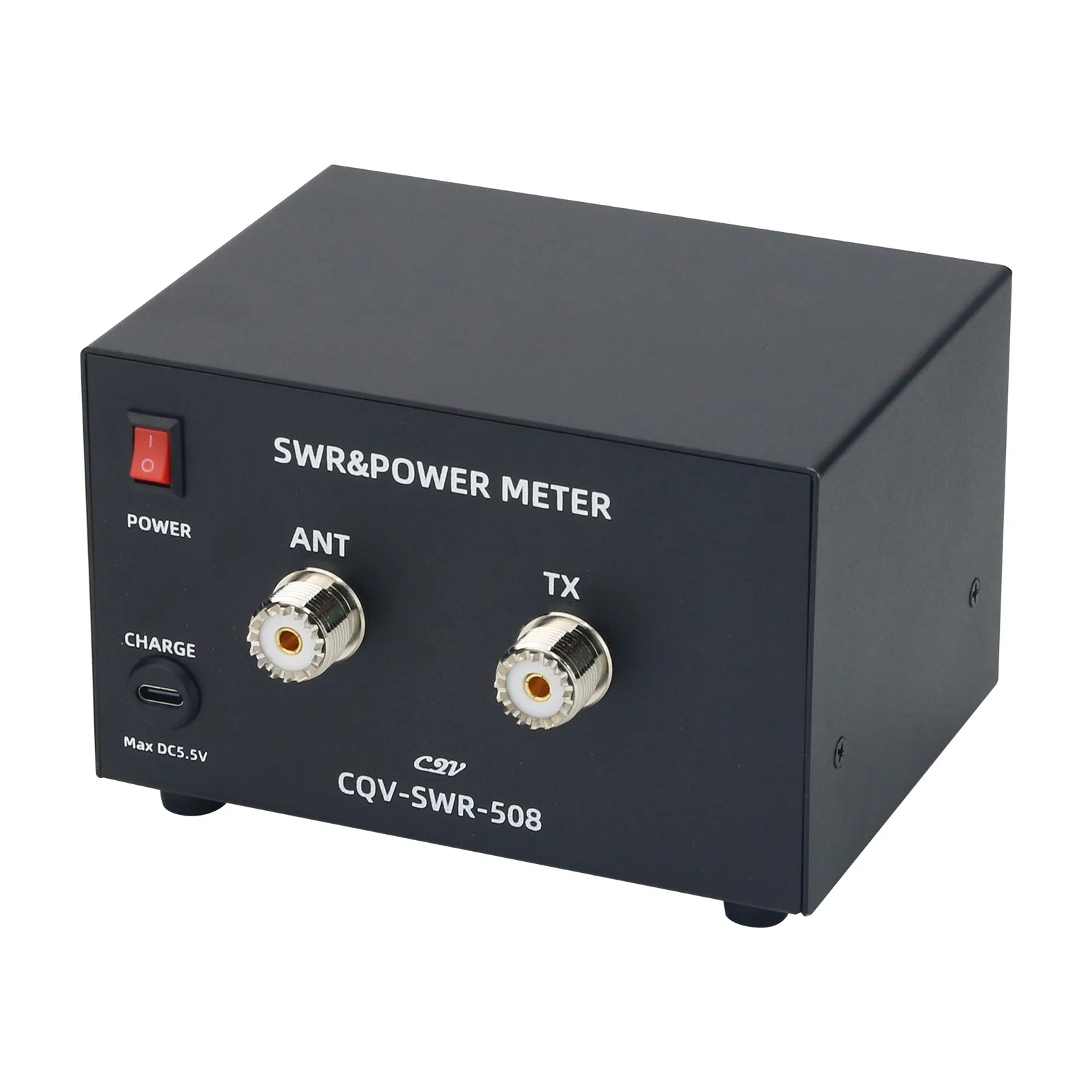 Medidor de potência digital swr 200w CQV-SWR-508 1.8-54mhz com tela lcd colorida de 4.3 "medidor de potência de onda alta para rádio amador