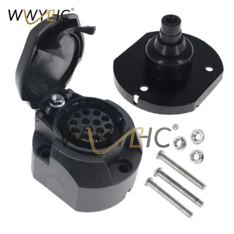 Suitable for  13 Pin RV Trailer Socket Connector Tail Light Signal Adaptor Vehicle Towing Accessory