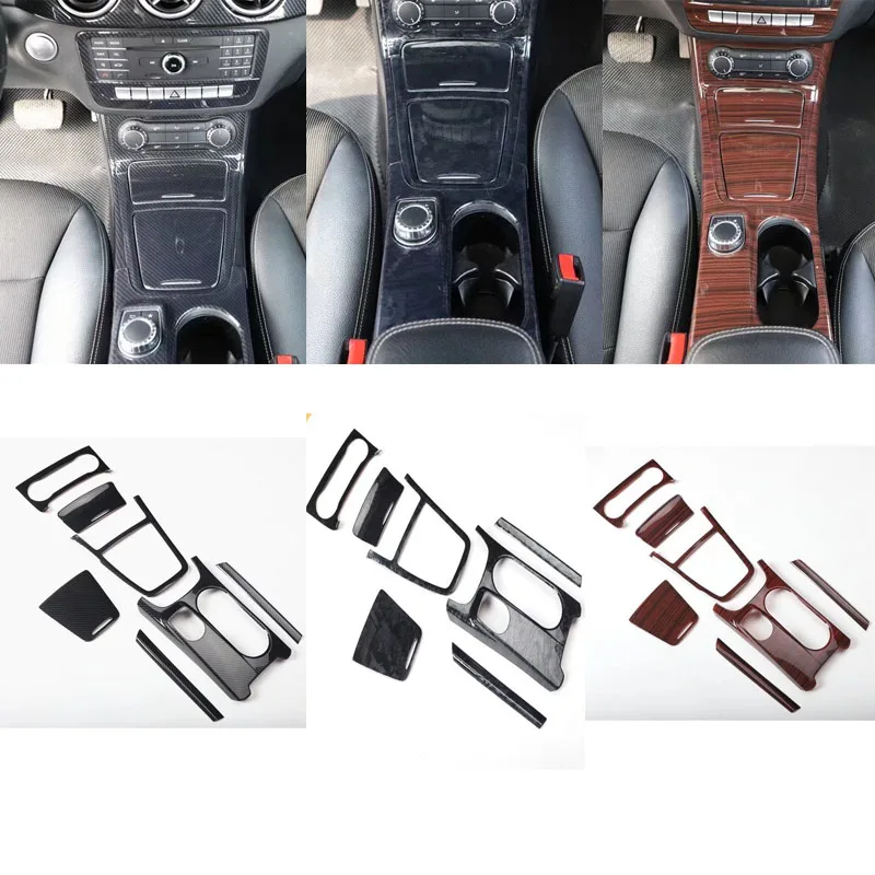 

LHD для Mercedes Benz W246 B Class B-Class 2012-2019 ABS из углеродного волокна, панель переключения передач, полоса, отделка, аксессуары для интерьера