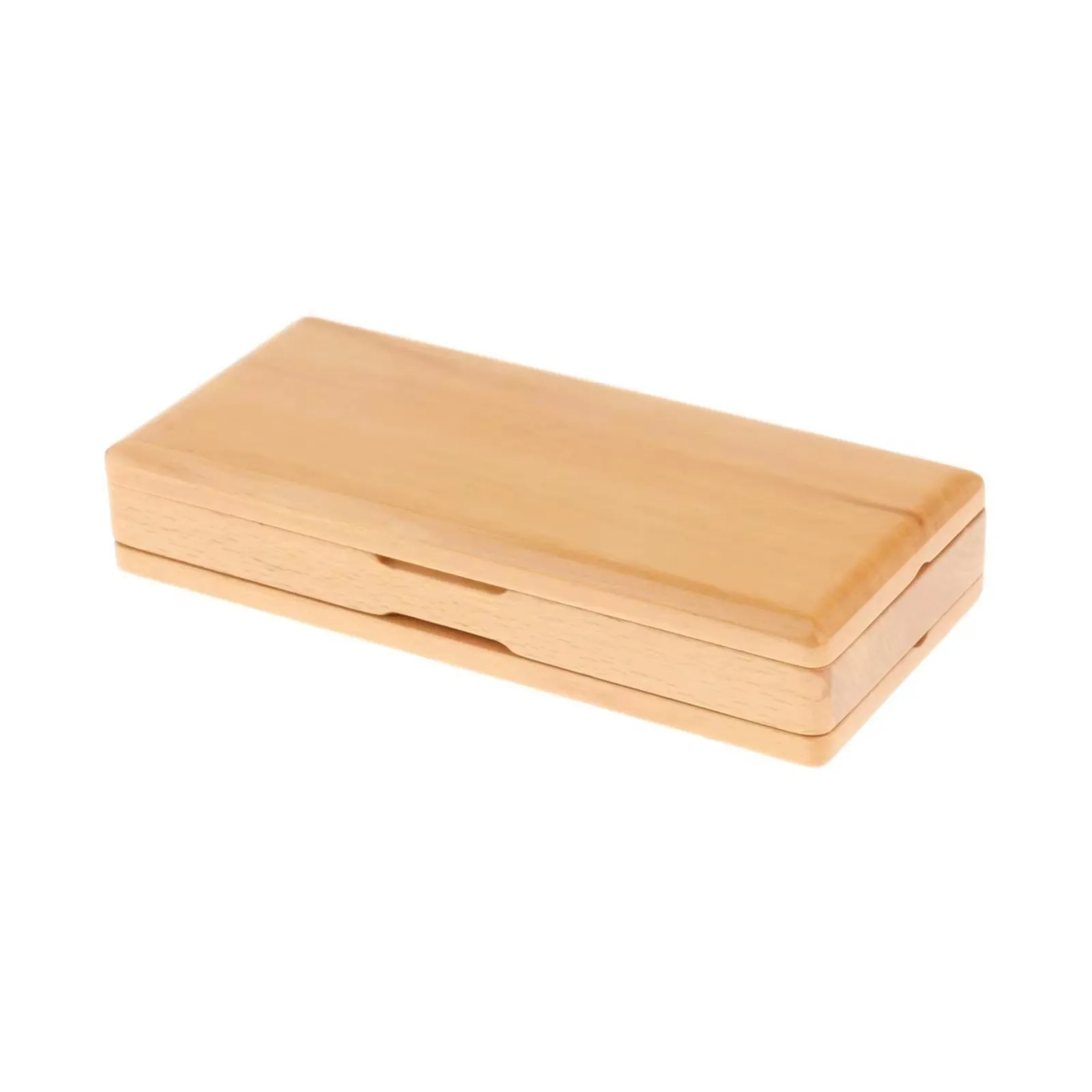 Beige Wooden Oboe Reed Storage Box Durable Protective Case Holds 40 Reeds Size 20x9.3x3.7cm Woodwind Instrument Accessories
