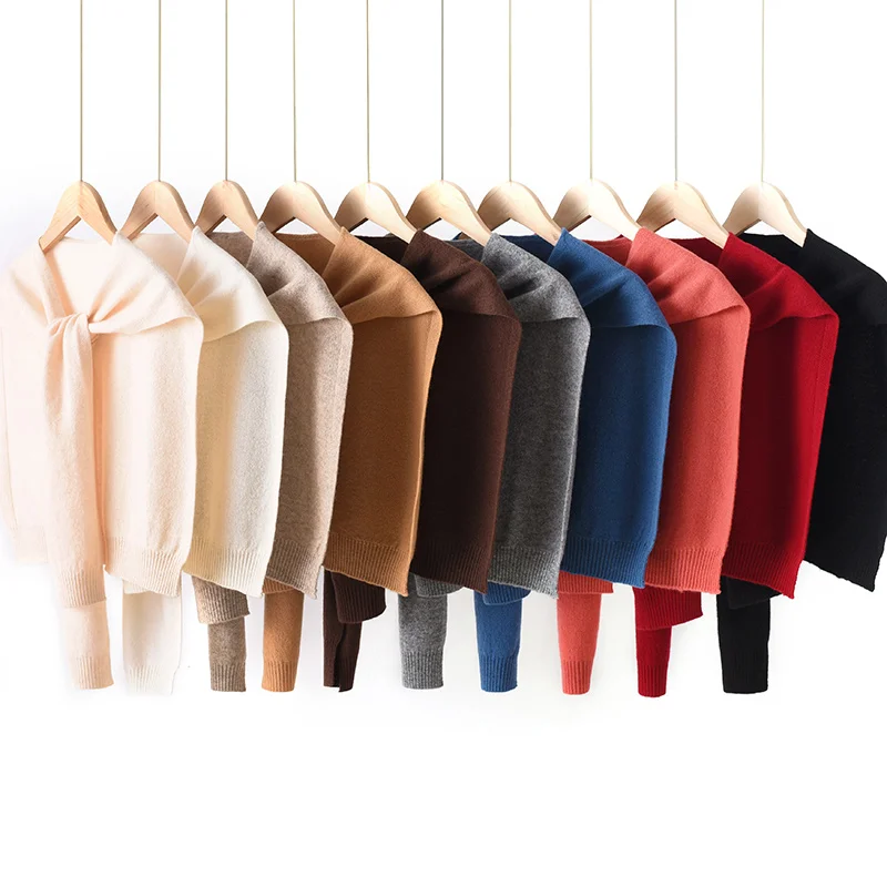 Fashion women woolen shawl autumn and winter warm knit cardigan versatile slimming scarf 100% Merino Wool Knitwear Scarf Shawl