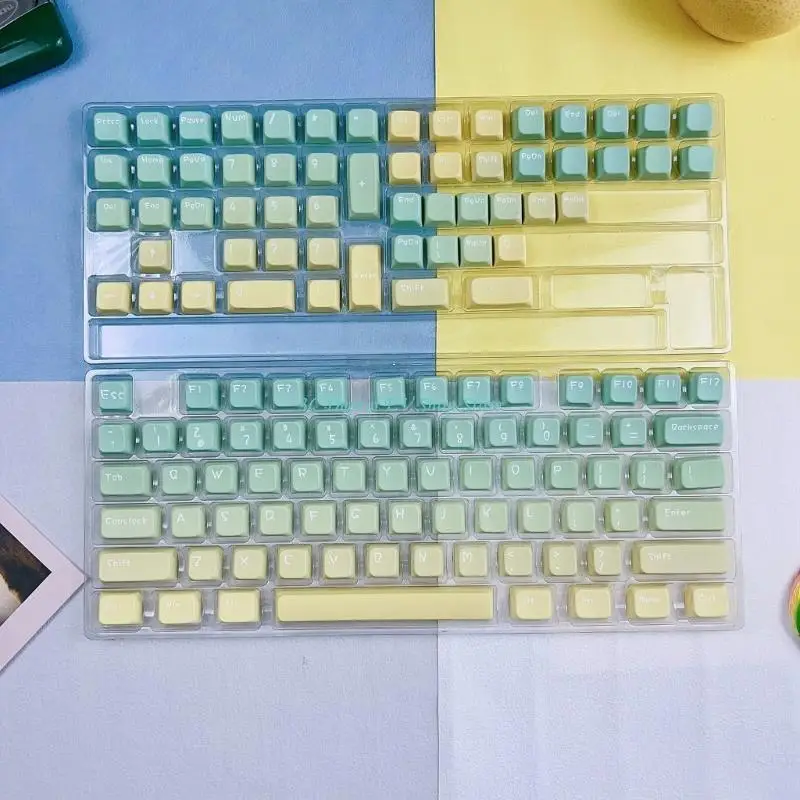 

E74D 130 Keycaps PBT MDA Profile DyeSublimation Process Gradients Color Keycap