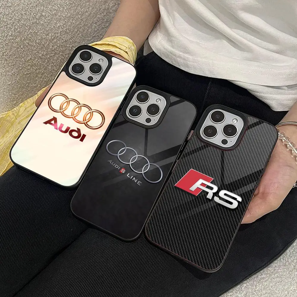 A-Audi RS Supercar Handyhülle für iPhone 17 16 E 15 14 Air 13 12 11 Pro Max Mini Plus – PC+TPU Schutzhülle