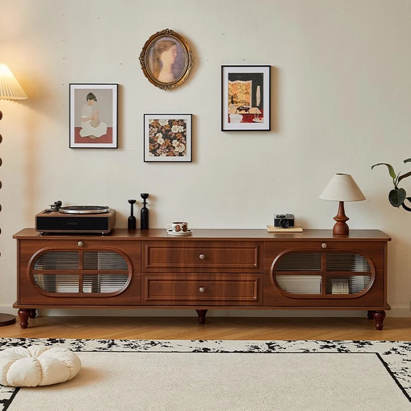 

American Vintage Tv Stand Premium Trendy Mid Century Aesthetic Tv Cabinet Classic Luxury Soportes De Televisión Furniture Home