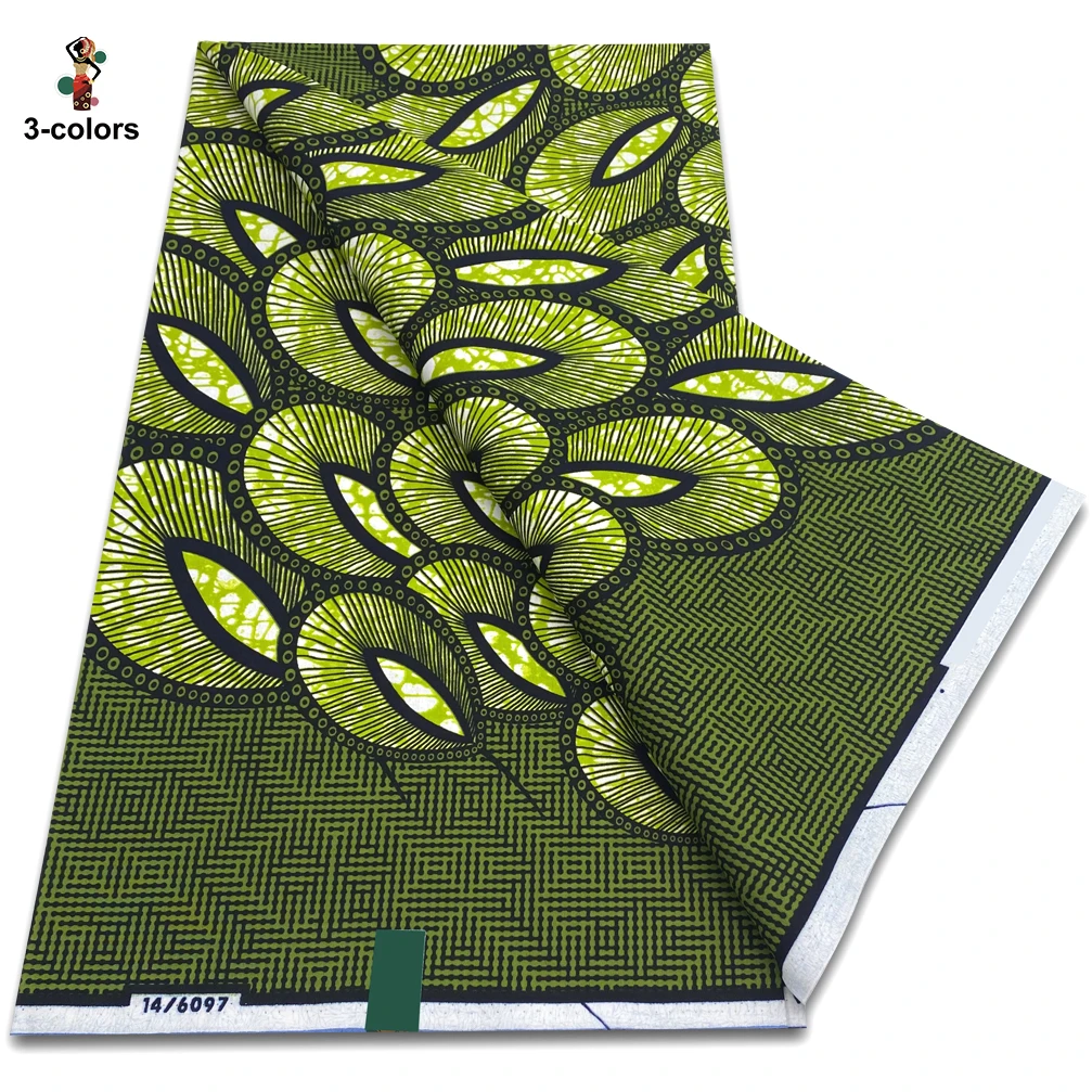 High Quality Latest African Wax Fabric 100% Cotton Nigerian Ankara Wax Fabric Block Prints Batik Dutch Cloth 2026 Women Sewing