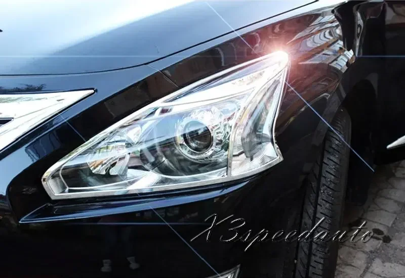 

Free Shipping Chromed Head Light Cover Trim For Nissan Teana Altima 2013 2014 2015