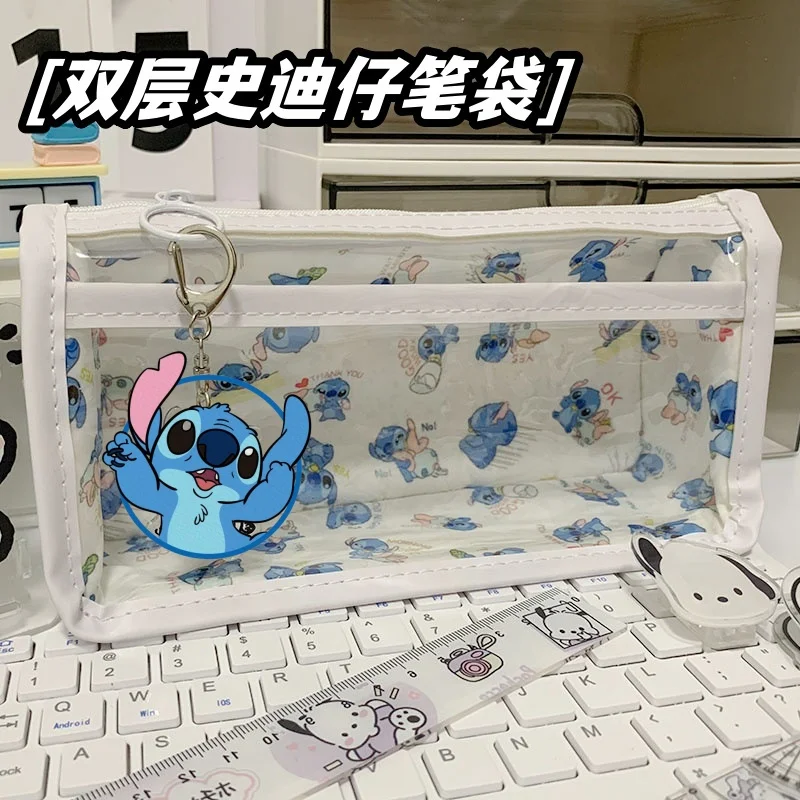 

Disney Stitch Pencil Cases Stationery Anime Stich Student Stationery Storage School Supplies Waterproof Large Capacity Cute Gift